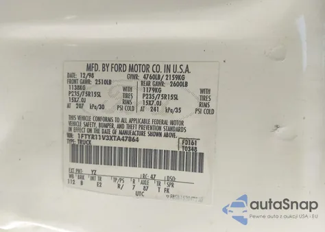 1999 Ford Ranger Xl/Xlt from USA, damaged, VIN 1FTYR11V3XTA47864